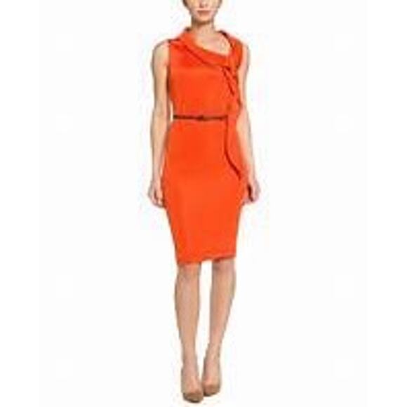 MaxMara Dresses & Skirts - MaxMara Red Sleeveless Mirte Sheath Stretchy Cocktail Dress Size 10